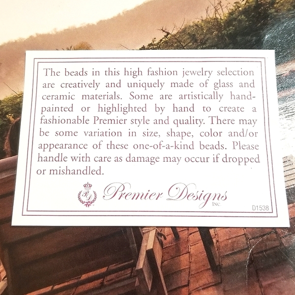 NWT Premier Designs Long Dangle Glass Beads Earrings - Picture 4 of 7